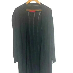 Krimson Klover Long Cardigan Open Black Sweater Women's Size Med. Fall Business